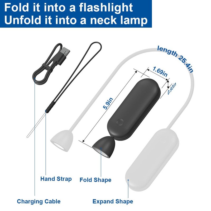 TogloFir 3 in 1 LED Book Light, Camping Light &