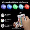 Boat Lights Wireless Remote Control Battery Powered, Waterproof Marine Led