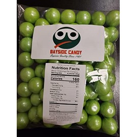 Bayside Candy Shimmer Lime Green Gumballs, 1LB