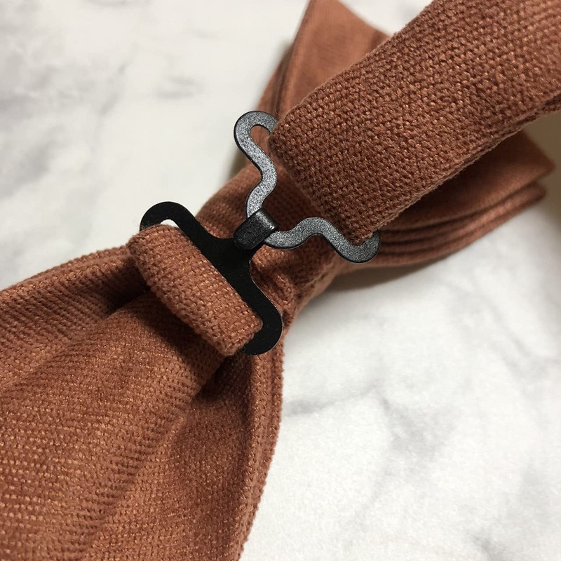 Brown Orange [Bow Tie & Pocket Square] 2-piece Set, Men's