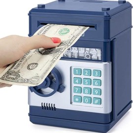 Piggy Banks, Electronic Password Code Money Banks ATM Banks Box Coin Bank for Boys and Girls - Color: Navy(2)