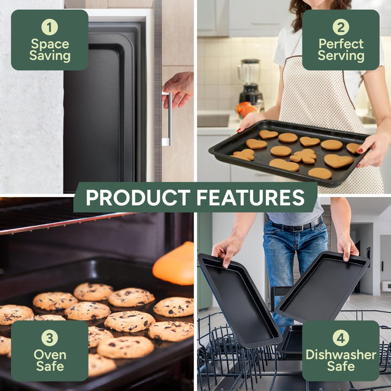 Zuvo - Baking Trays (3 Pack) – 32cm Oven Trays
