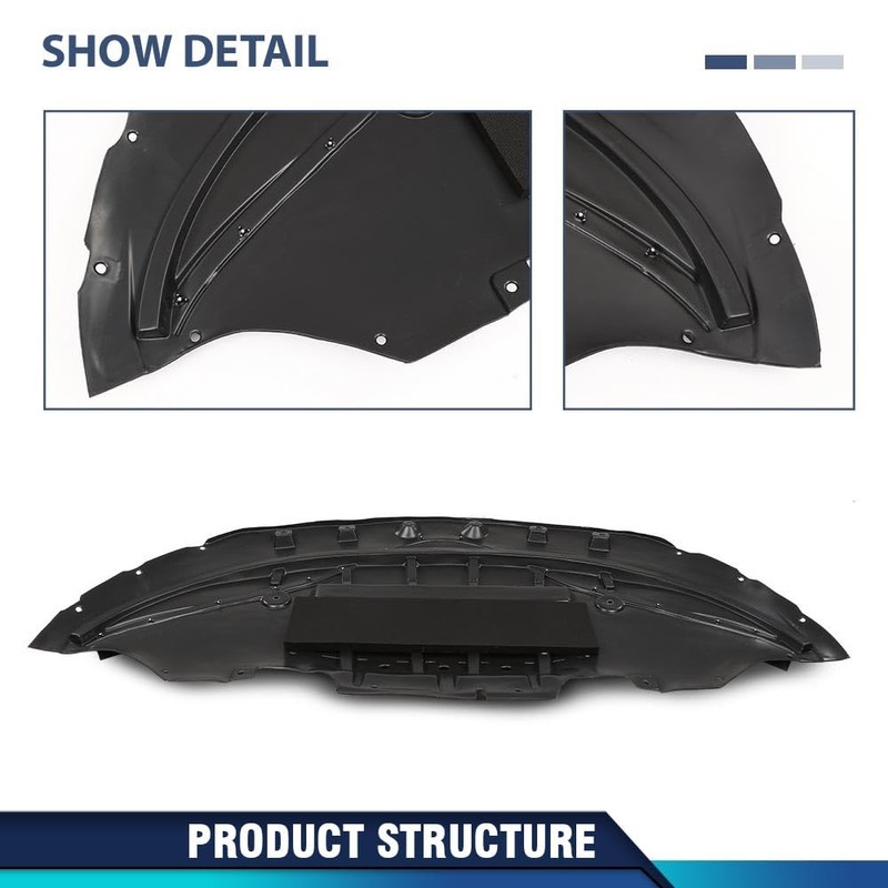 PIT66 Front Engine Splash Shield Compatible with Ford Mustang EcoBoost