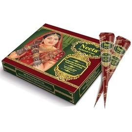 Conos de Henna Neeta para Tatuajes Temporales – Pack de 12 Conos de 20 g | Pasta de Mehndi Natural con Aceite de Clavo y Nilgiri