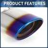 INFINAUTO Slant Exhaust Vent Longtail Tube Fits Honda Civic 2016-2019