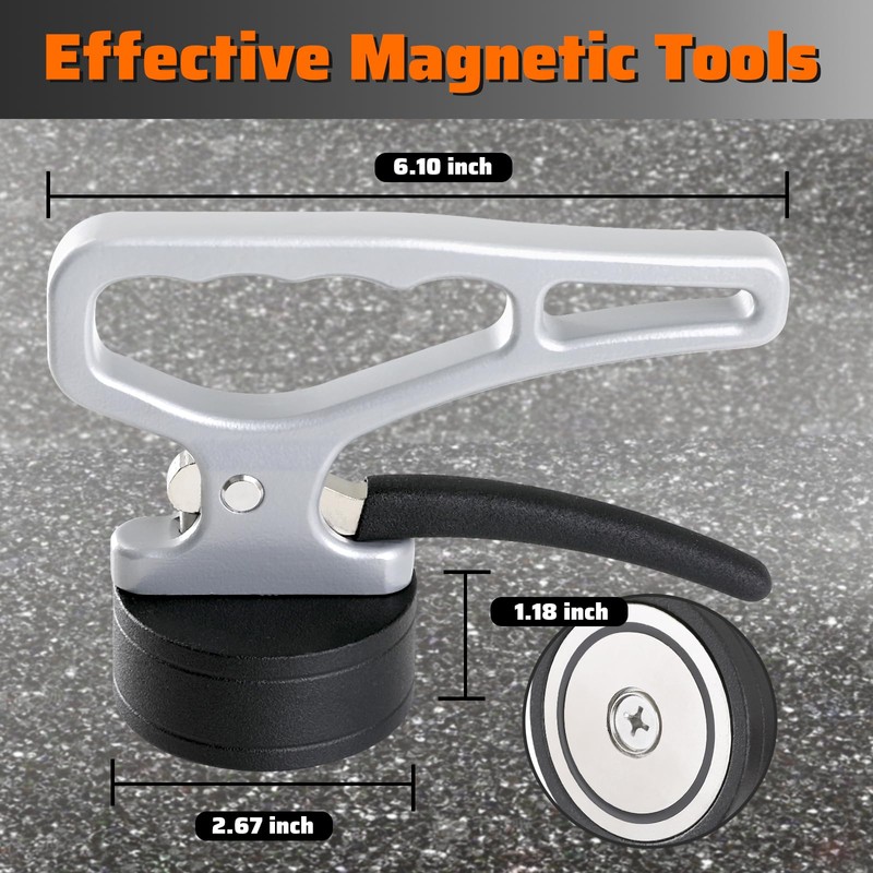 Magnetic Pickup Tool, Stainless Steel Lifting Magnet Sweeper, for Welding,