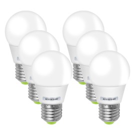 E27 Screw Led Bulb 12V Warm White 2700K 3 Watts Equivalent 30W E27 Edison Screw, Standard Energy Saving Bulb for Solar Lighting System, Caravan, RV Application, AC 12V/ DC12-24V Low Voltage (6 Pack)