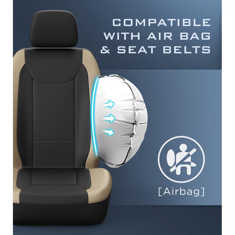 VALIHO Premium Waterproof Car Seat Cover Full Set, Front and