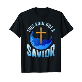 Christian Baptism Gift for Boys Funny Faith Cross Design T-Shirt