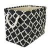 DII Polyester Container with Handles, Lattice Storage Bin, Medium, Black
