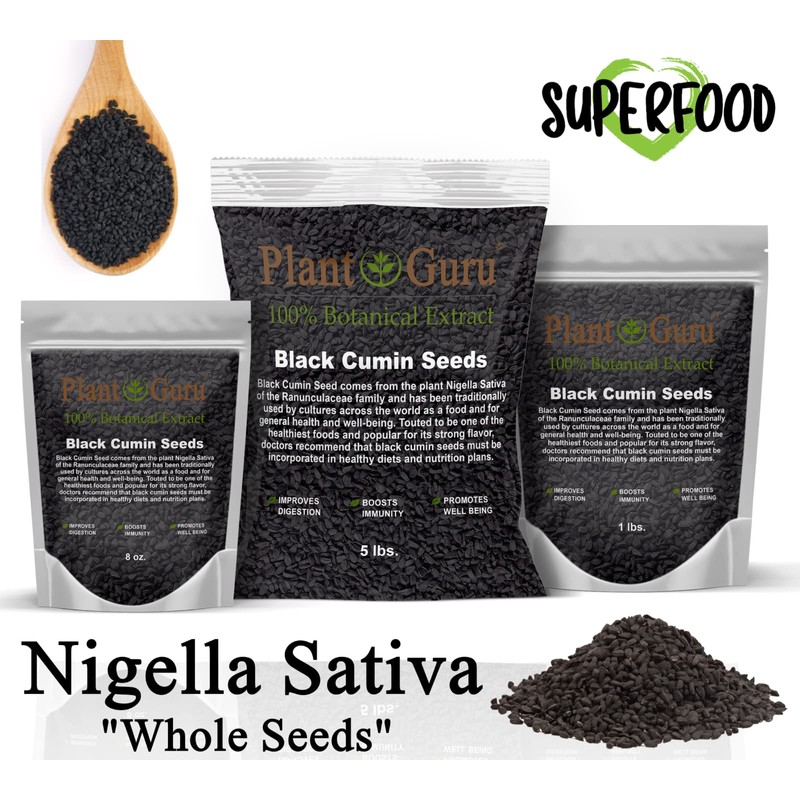 Black Cumin Seeds Whole 2 lbs. Bulk - Nigella Sativa