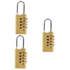 DOITOOL 3 Pcs 4-dial Number Lock Suitcase Lock Travel Door