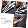 NOLITOY 2pcs Stainless Steel Food Clips Sturdy Barbecue Clamp Steak