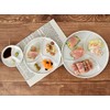 Tableware East Divider Dish Small Snack Plate 2 Dividers White