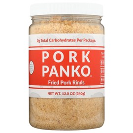 Pork Panko - 0 Carb Pork Rind Bread Crumbs - Keto and Paleo Friendly, Naturally Gluten-Free and Carb-Free - Case of (6) 12oz Pork Panko Jars