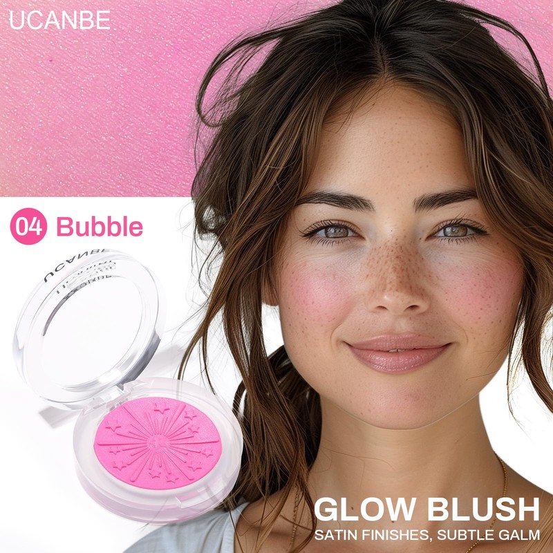 UCANBE Baked Blush for Cheek, Glow Blushing Palette - Seamless