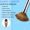 Shine Chance 4Pcs Acrylic Nail Brushes Set, Kolinsky Hair Acrylic