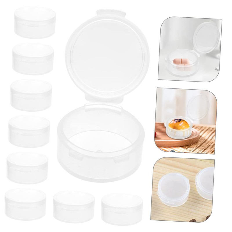 Gatuida 10pcs Storage Box Organizer Earbuds Storage Container Clear Case