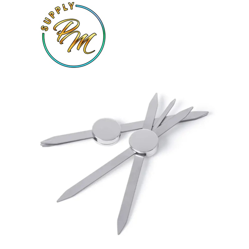 SupplyPM Stainless Steel Permanent Makeup Eyebrow Rule - BLACK