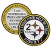 Black and Gold Recovery Medallion in Years 1-50 with Alcoholics