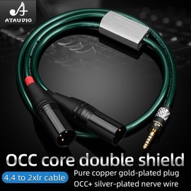 ATAudi 호환O HIFI 4.4mm 밸런스드 남성-듀얼 2xlr 3핀 XLR 남성 오디오 어댑터 케이블 [02 3미터] ATAudi Compatible HIFI 4.4mm Balanced Male to Dual 2XLR 3-Pin Male Audio Adapter Cable [02 3 Meters]