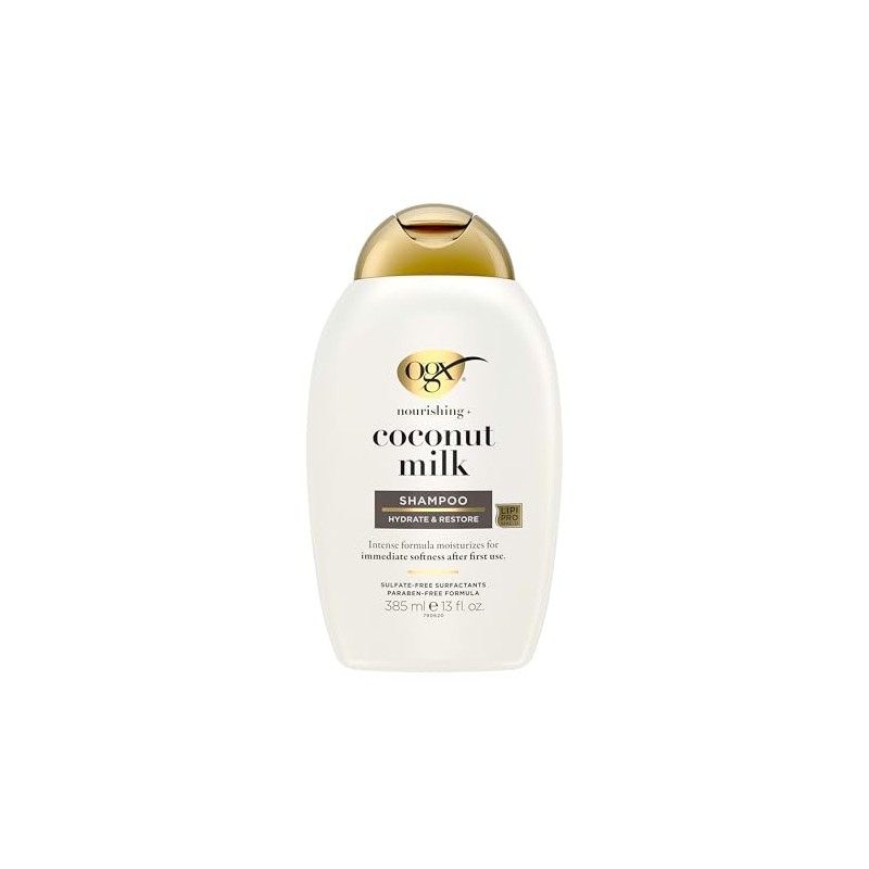 OGX, Shampoo Nutritivo de Leche de Coco, 385 ml