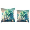Fantasy Cute Lettuce Iceberg Sea Throw Pillow