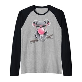 Koala Bubble Gum Raglan Baseball Tee