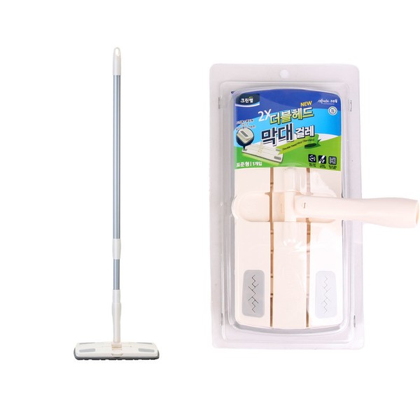 Clean Wrap Clean Wrap Stick Mop Double Head Standard Mop