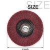 NuoDunco 10Pcs 4 Inch Nylon Fiber Flap Disc, 320 Grit