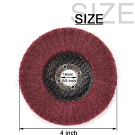 NuoDunco 10Pcs 4 Inch Nylon Fiber Flap Disc, 320 Grit Buffing Polishing Wheel for Angle Grinder, Scouring Pad Paint Stripper and Rust Remover