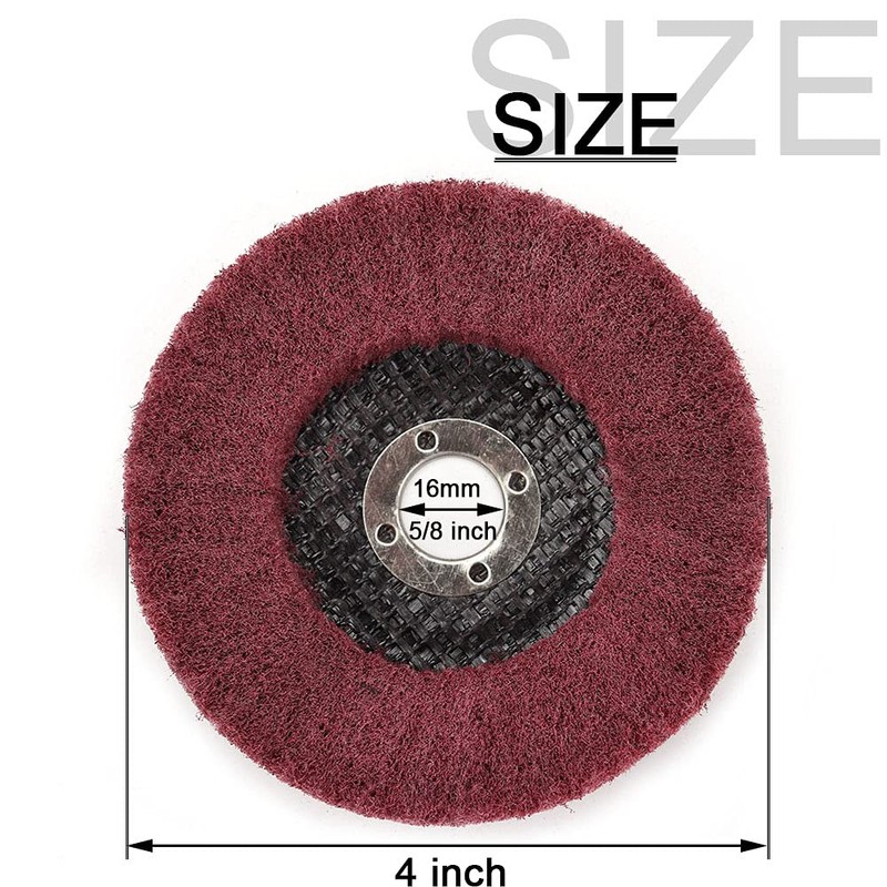 NuoDunco 10Pcs 4 Inch Nylon Fiber Flap Disc, 320 Grit