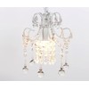 Mini Style Crystal Chandelier Pendant Light White,1-Light