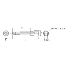 KTC 9.5 SQ. hekisagonbittosoketto BT3 – 03 – Small