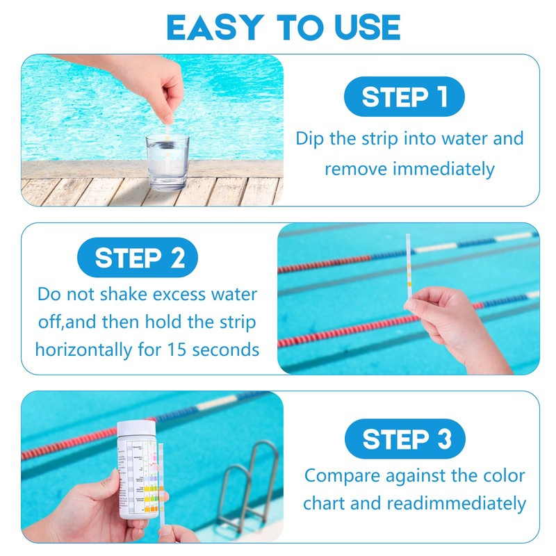 7 in 1 Pool Test Strips, 100pcs, Pool & Spa