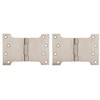 Satin Stainless Steel Button Tipped Parliament Hinges 4 x 4