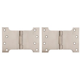 Satin Stainless Steel Button Tipped Parliament Hinges 4 x 4 x 6"
