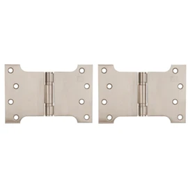 Satin Stainless Steel Button Tipped Parliament Hinges 4 x 4 x 6"