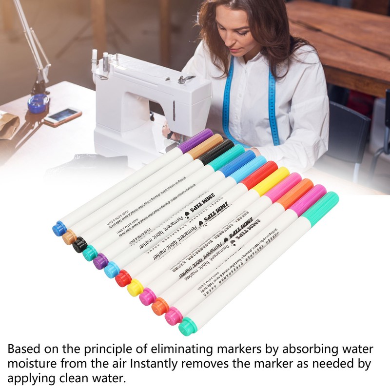 12pcs Disappearing Ink Pen Colorful Write Smoothly DIY Water Erasable