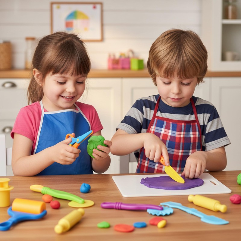 Inxens 9 PCS Craft Dough Tool Set for Kids, Modeling