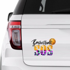 Basketball Sos Sticker, Leopard Print Basketball Vinly Decal for Cars Laptops, Windows, Walls, Fridge, Toilet and More - Sport Theme Stickers 11in