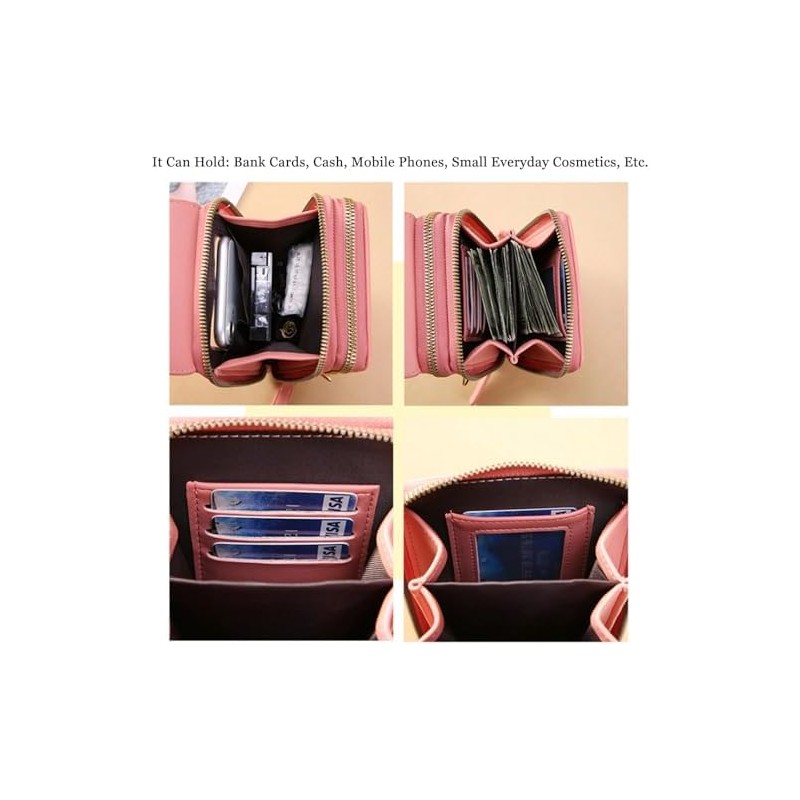 Bolso Bandolera Para TeléFono MóVil Con Pantalla TáCtil Para Mujer,Cartera