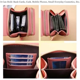 Bolso Bandolera Para TeléFono MóVil Con Pantalla TáCtil Para Mujer,Cartera Bandolera de Piel con Protección RFID,Correa de Hombro Ajustable, Antirrobo