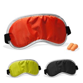 Eye Mask and Ear Plug Travel Set. Washable Mask. Complies with relevant standards. One size. Colours received will vary