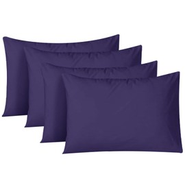 NAFAY LIVING Pillow Cases 4 Pack Cotton 300 Thread Count - Hotel Quality Pillow Covers with Envelope Enclosure - Breathable & Super Soft Housewife Pillowcases 50 x 75 cm (Navy Blue)