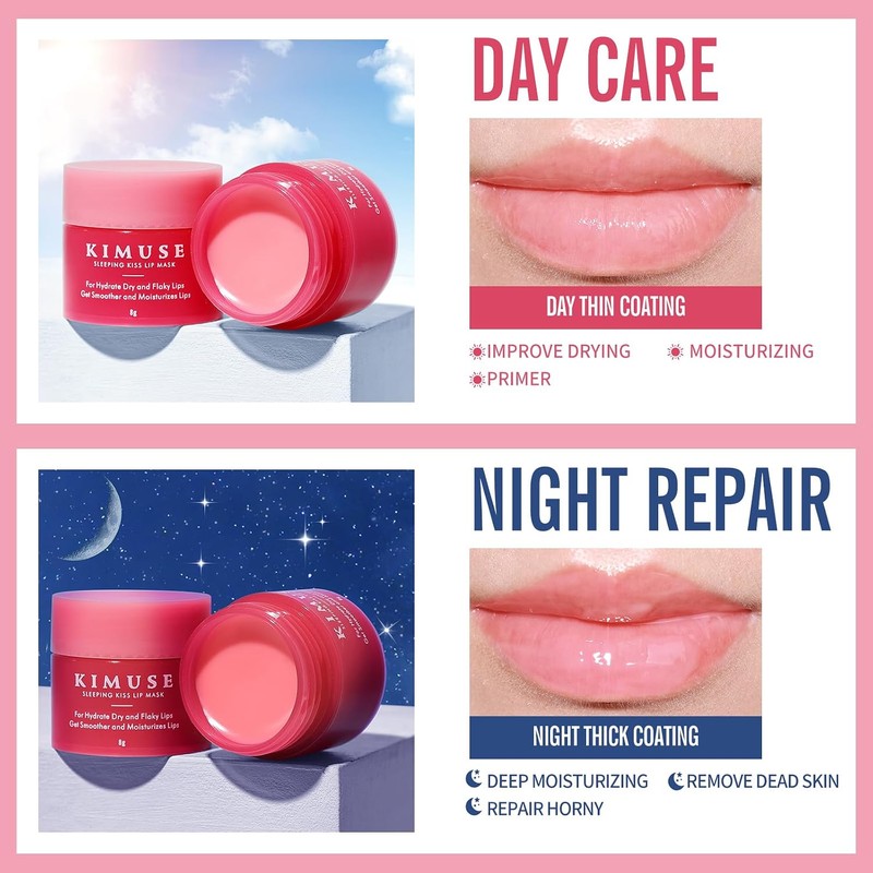KIMUSE- Set de mascarilla para dormir para labios: productos para