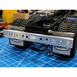 JP Garage Aluminum Rear Bumper 8 Light Square Bracket Tamiya 1/14 King Hauler Globeliner