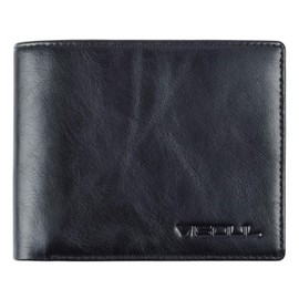 VISOUL Men's Bi-fold Wallet, Genuine Cowhide Leather, Ultra Thin, Large Capacity, License Holder, Card Storage, No Coin Purse, Made by 1st Class Leather Craftsmen, Italian Leather, Assorted Colors,