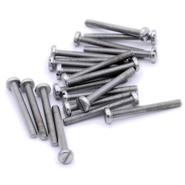 M3 (3mm x 35mm) Slot Pan Machine Screw (Bolt) - Stainless Steel (A2) (Pack of 20)