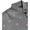 Molokai Fun Novelty Shirts (Flamingo Pattern (Grey), Medium)